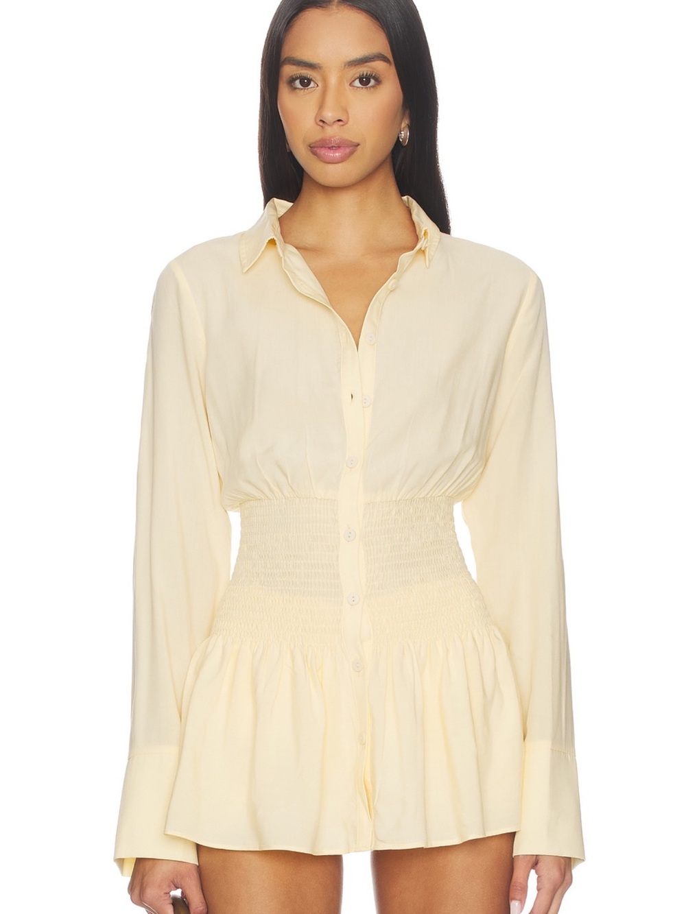 seven wonders adora shirred shirt